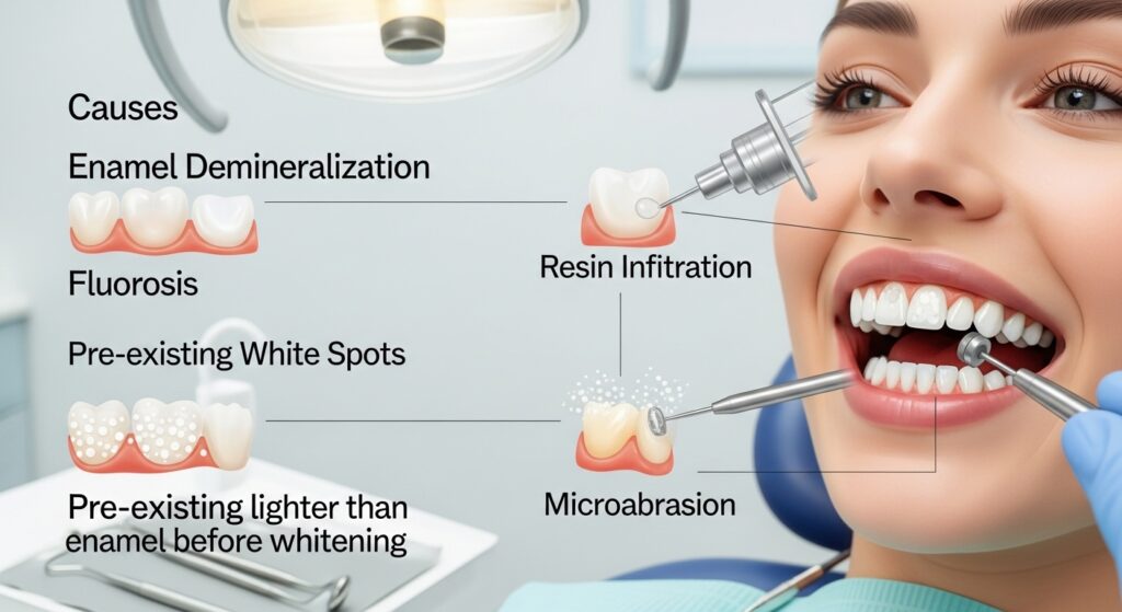 whitening spots on teeth